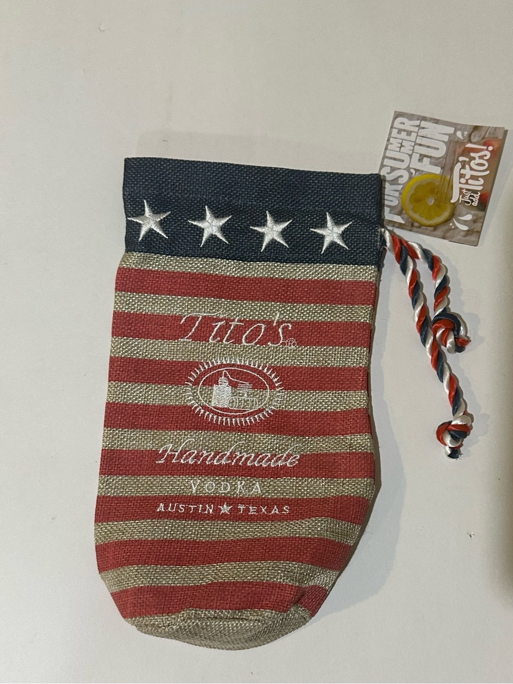 Tito's Handmade Vodka Patriotic Athletic Sock - Red, White & Blue
